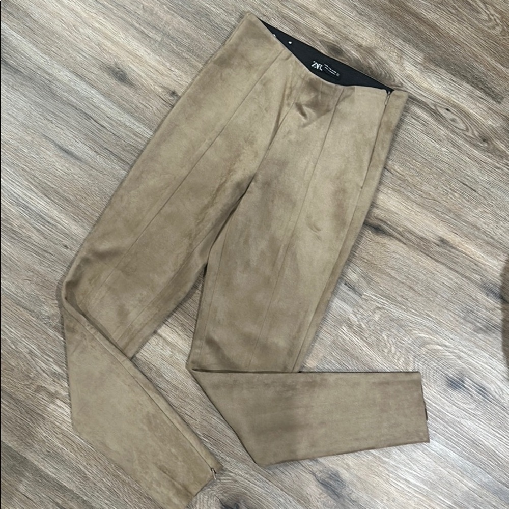 Zara faux suede pants:new